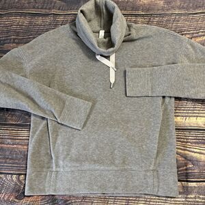 Lululemon Go Forward Pullover Fleece Womens 4 Gray/pink Long Sleeve Cowl Funnel